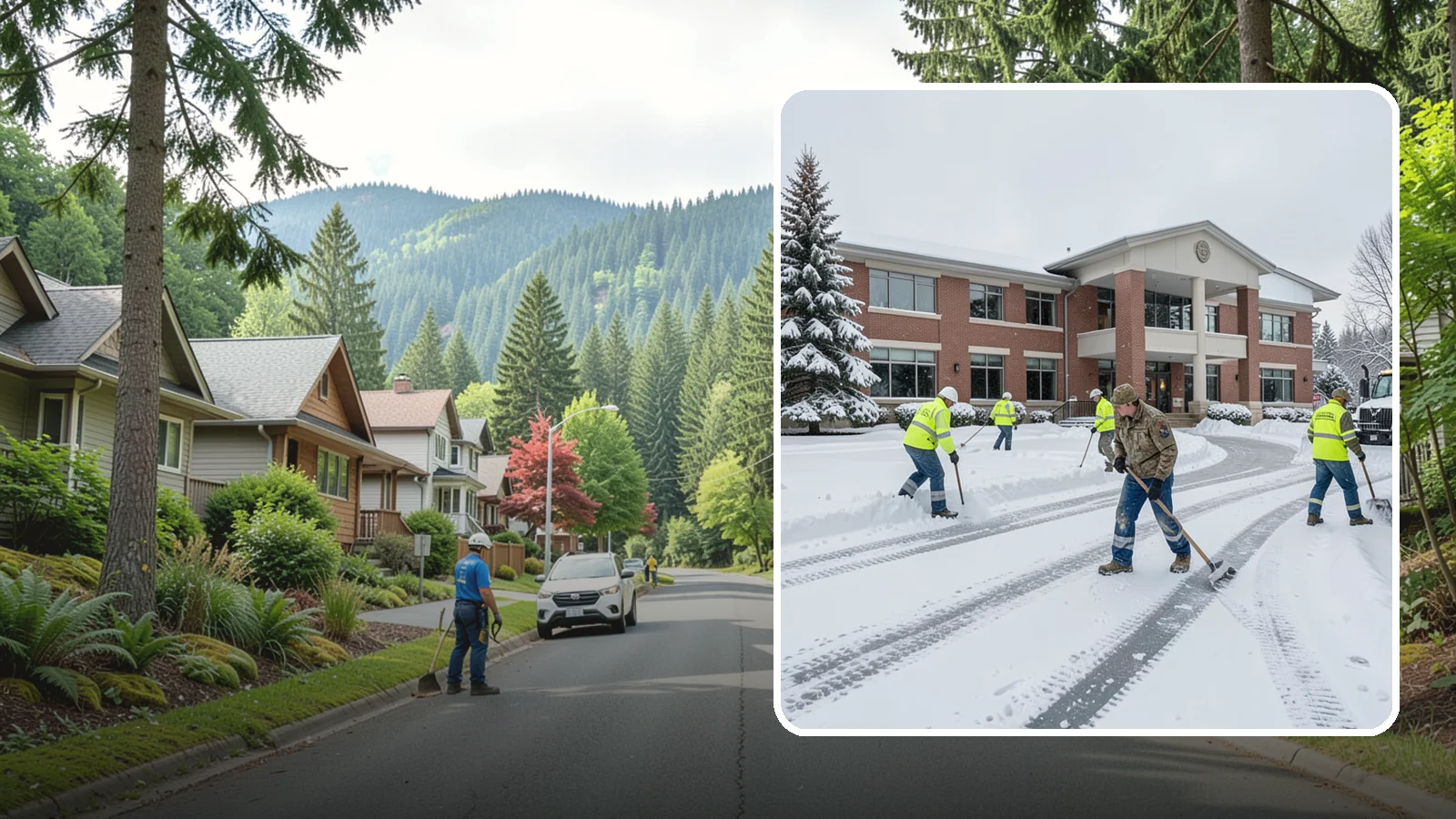 Government Building Snow Removal in Darrington, Snohomish County, WA - Public buildings must stay open and accessible, so we keep civic entrances, ADA routes, and public parking clear to code.