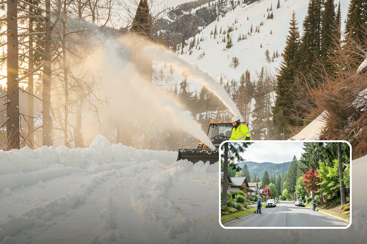 Government Building Snow Removal in Darrington, Snohomish County, WA - ADA entrances and accessible routes cleared to standard