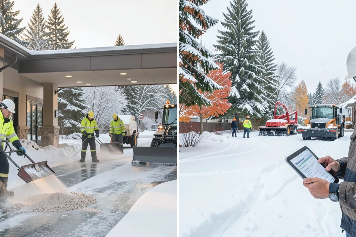 Government Building Snow Removal in Darrington, Snohomish County, WA - Identify ADA routes, public entrances, and civic parking