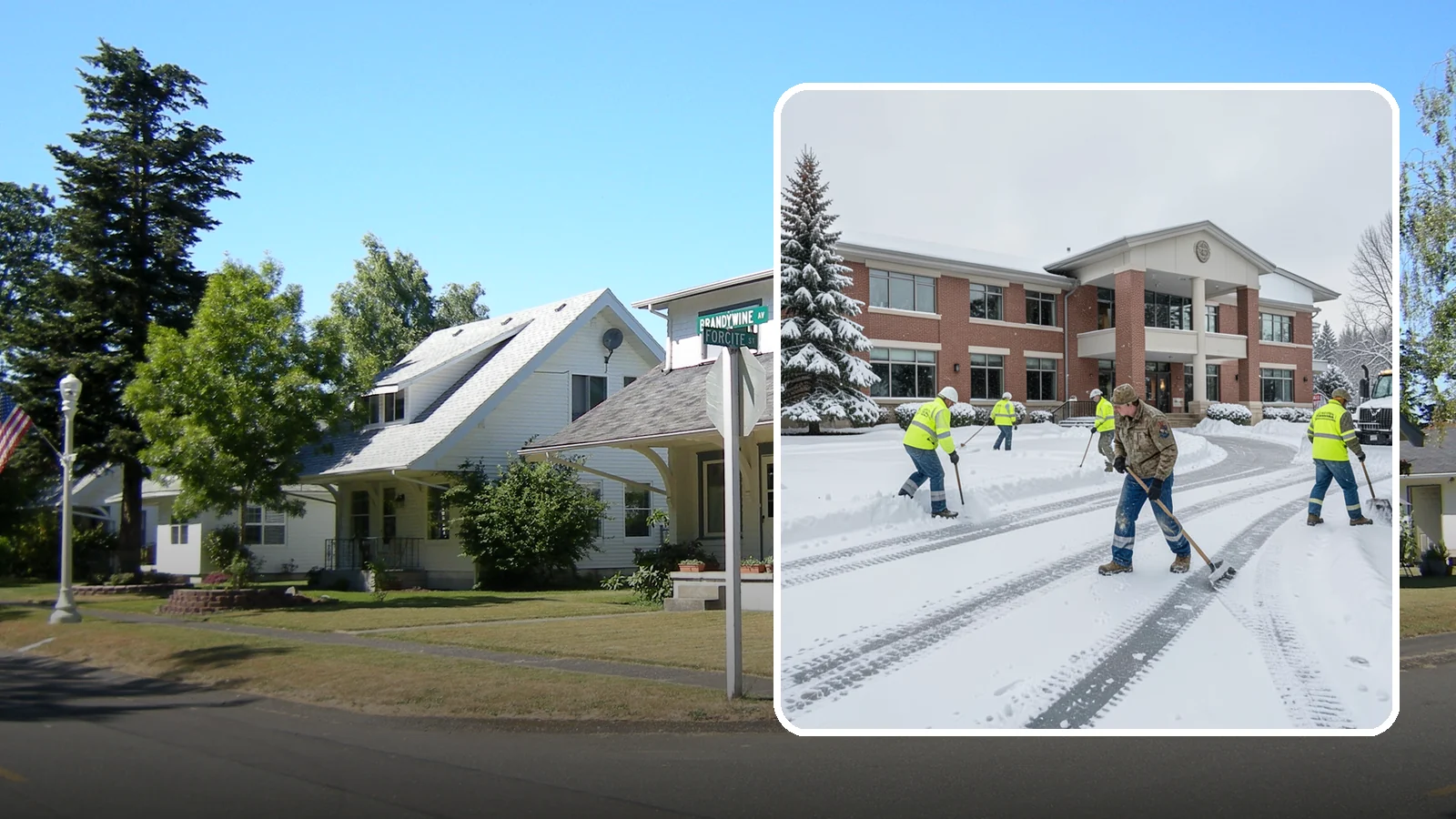 Government Building Snow Removal in DuPont, Pierce County, WA - Public buildings must stay open and accessible, so we keep civic entrances, ADA routes, and public parking clear to code.
