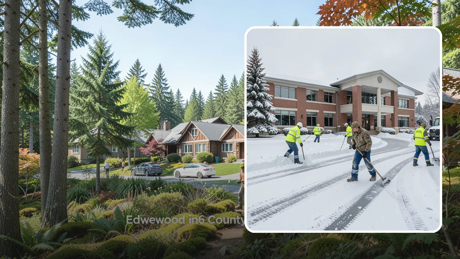 Government Building Snow Removal in Edgewood, Pierce County, WA - Public buildings must stay open and accessible, so we keep civic entrances, ADA routes, and public parking clear to code.