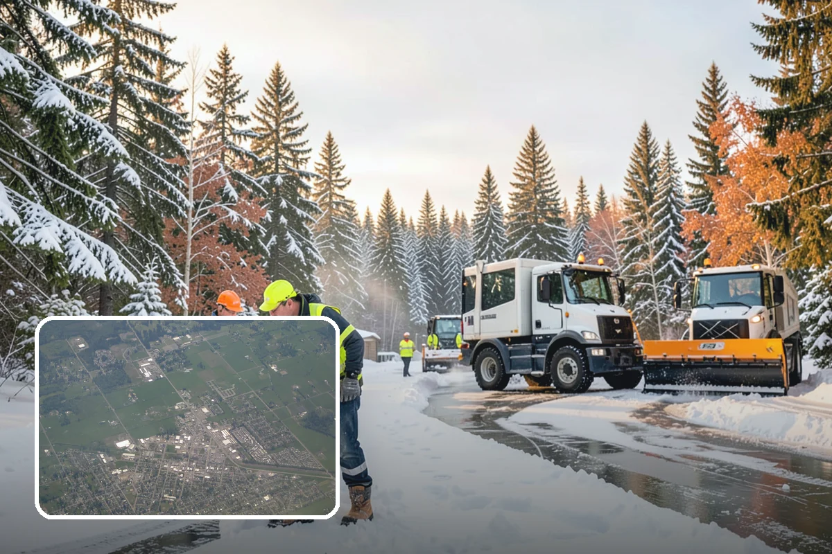 Government Building Snow Removal in Enumclaw, King County, WA - ADA entrances and accessible routes cleared to standard