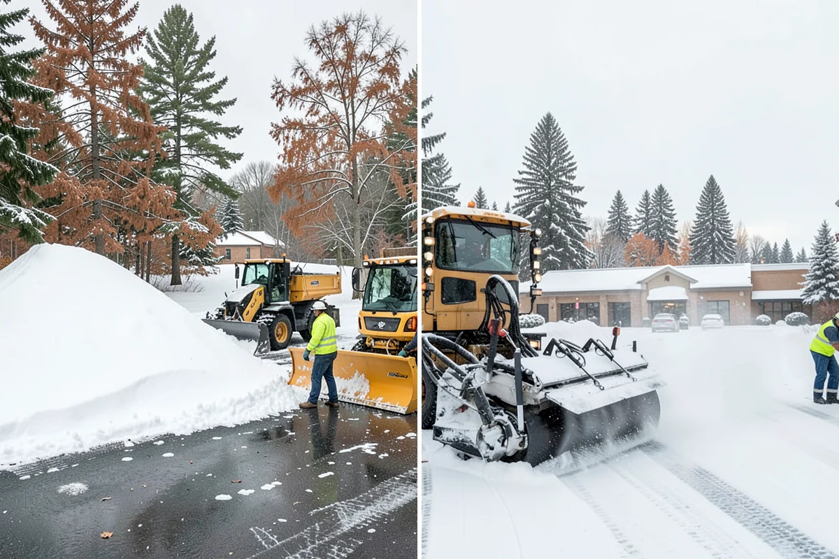 Government Building Snow Removal in Enumclaw, King County, WA - Identify ADA routes, public entrances, and civic parking