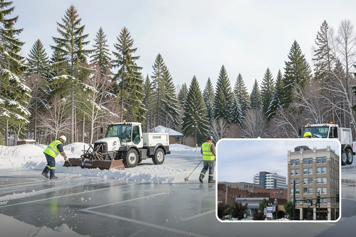 Government Building Snow Removal in Everett, Snohomish County, WA - ADA entrances and accessible routes cleared to standard