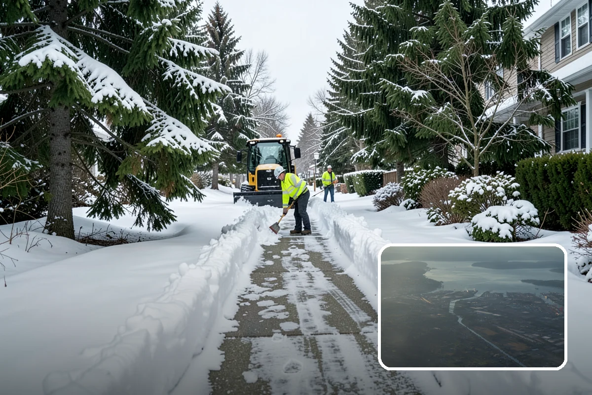 Government Building Snow Removal in Fife, Pierce County, WA - ADA entrances and accessible routes cleared to standard