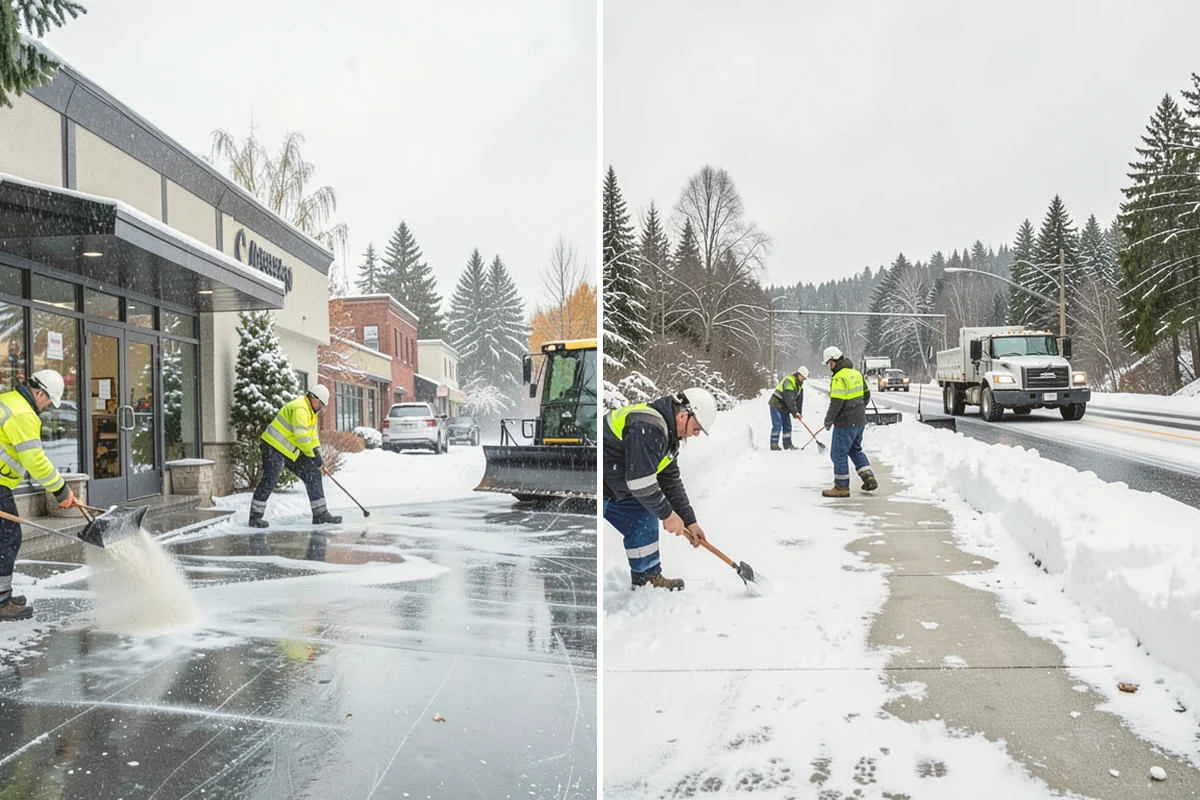Government Building Snow Removal in Fife, Pierce County, WA - Identify ADA routes, public entrances, and civic parking