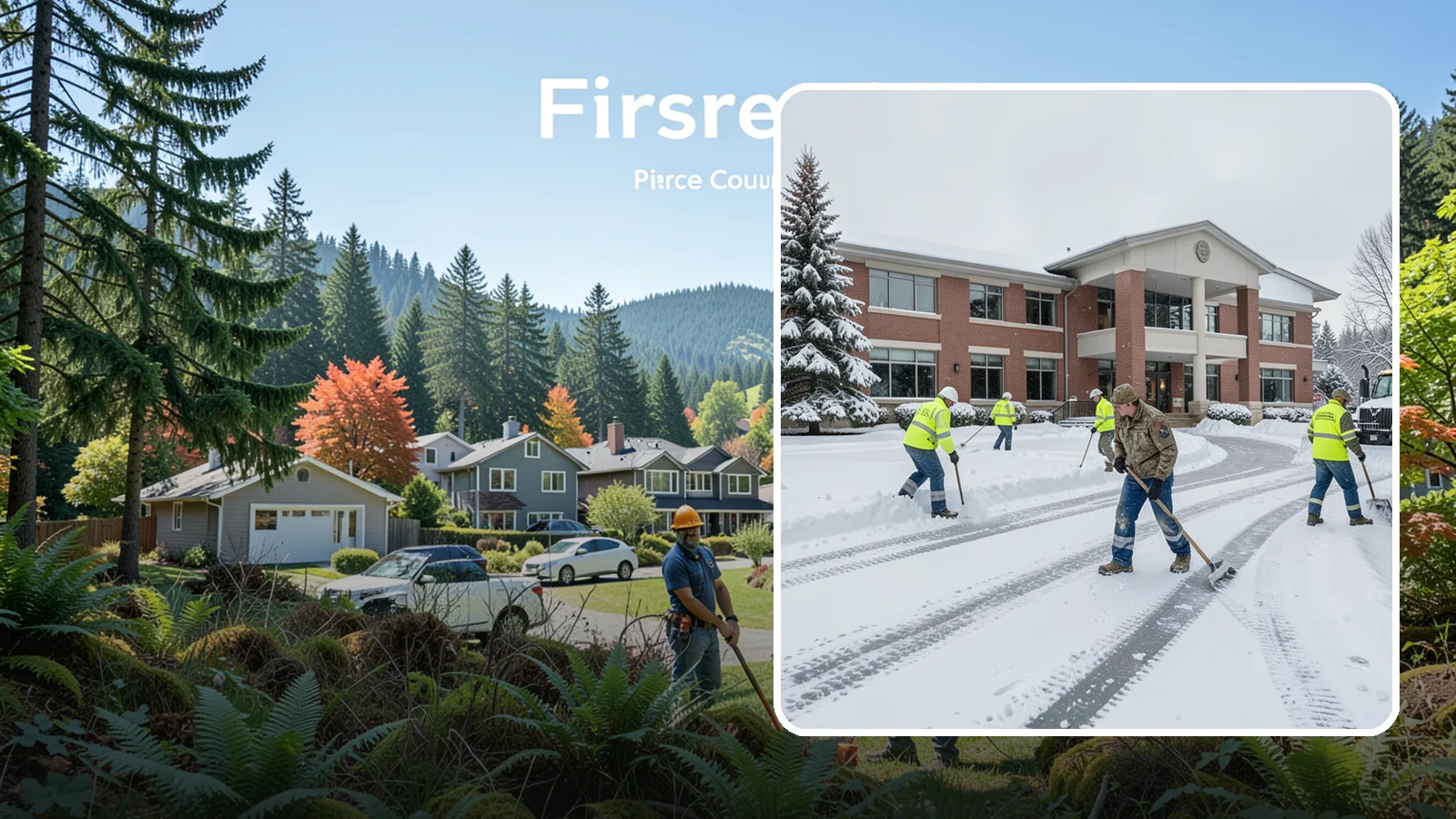 Government Building Snow Removal in Fircrest, Pierce County, WA - Public buildings must stay open and accessible, so we keep civic entrances, ADA routes, and public parking clear to code.