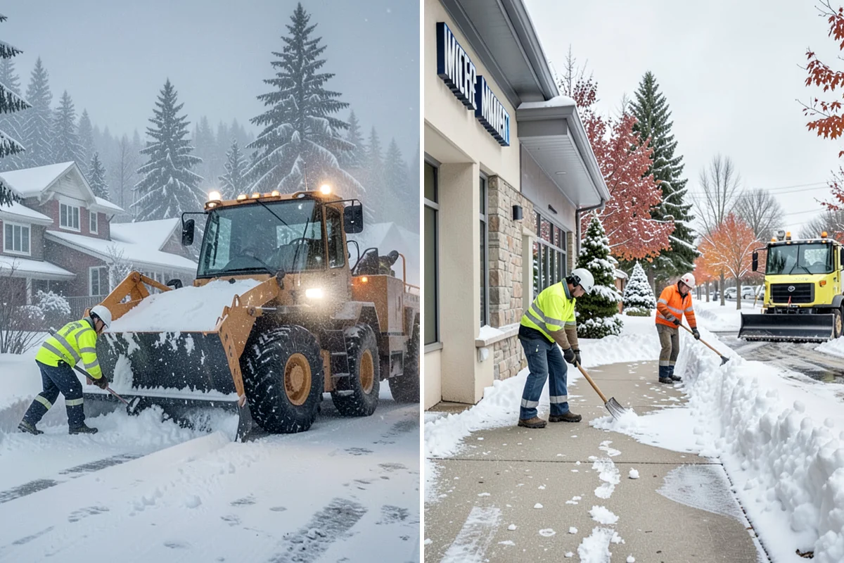 Government Building Snow Removal in Fircrest, Pierce County, WA - Identify ADA routes, public entrances, and civic parking