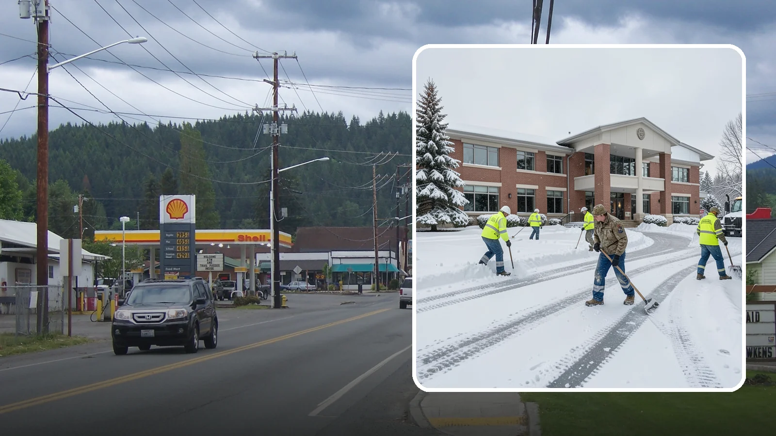Government Building Snow Removal in Granite Falls, Snohomish County, WA - Public buildings must stay open and accessible, so we keep civic entrances, ADA routes, and public parking clear to code.