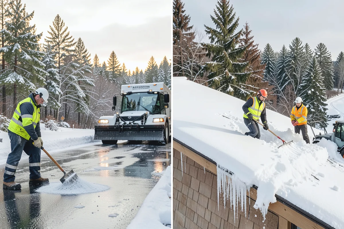 Government Building Snow Removal in Granite Falls, Snohomish County, WA - Identify ADA routes, public entrances, and civic parking