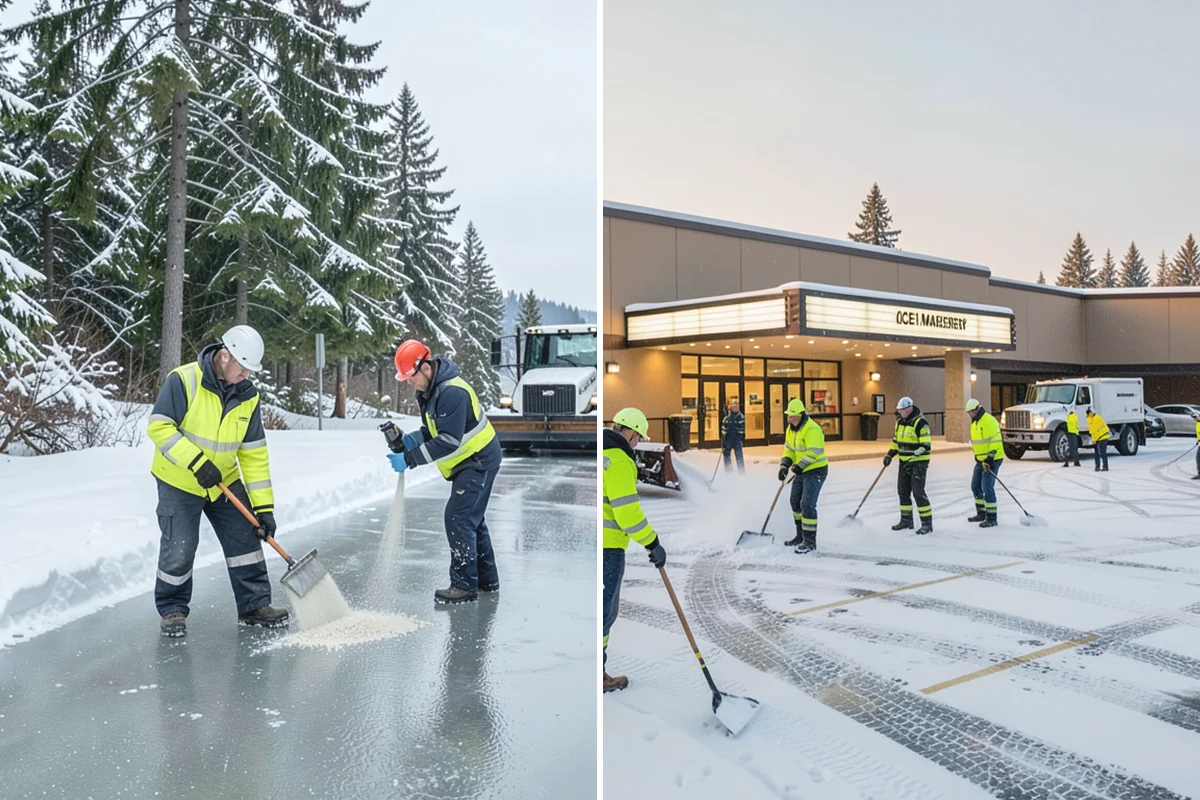 Government Building Snow Removal in Hamilton, Skagit County, WA - Identify ADA routes, public entrances, and civic parking