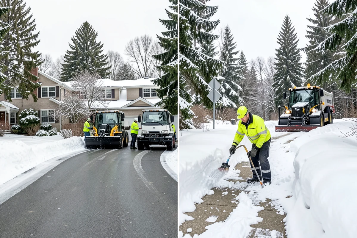 Government Building Snow Removal in Hunts Point, King County, WA - Identify ADA routes, public entrances, and civic parking