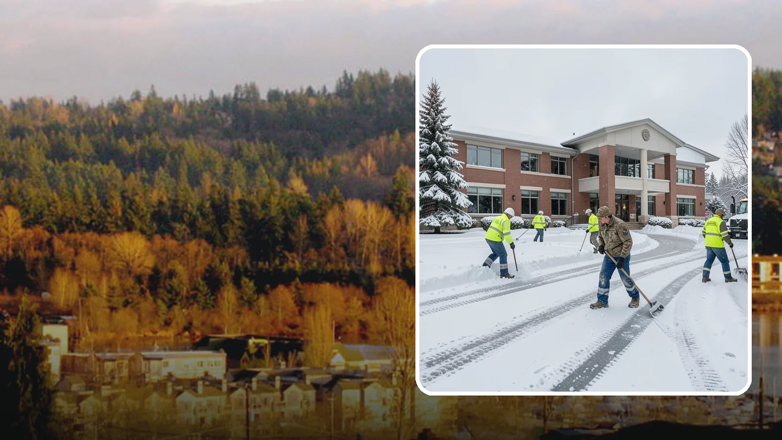 Government Building Snow Removal in Kenmore, King County, WA - Public buildings must stay open and accessible, so we keep civic entrances, ADA routes, and public parking clear to code.