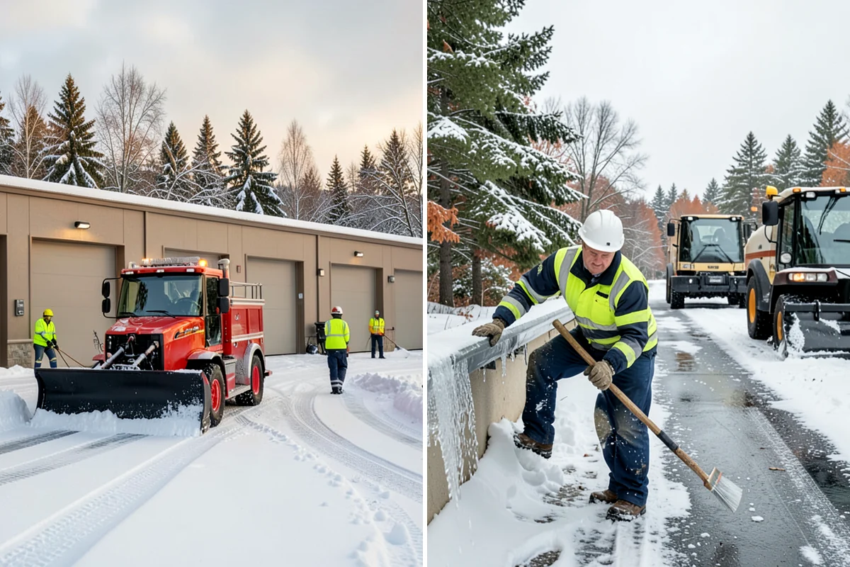 Government Building Snow Removal in Kenmore, King County, WA - Identify ADA routes, public entrances, and civic parking