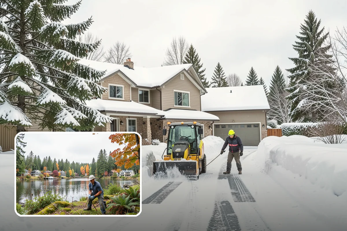 Government Building Snow Removal in La Conner, Skagit County, WA - ADA entrances and accessible routes cleared to standard