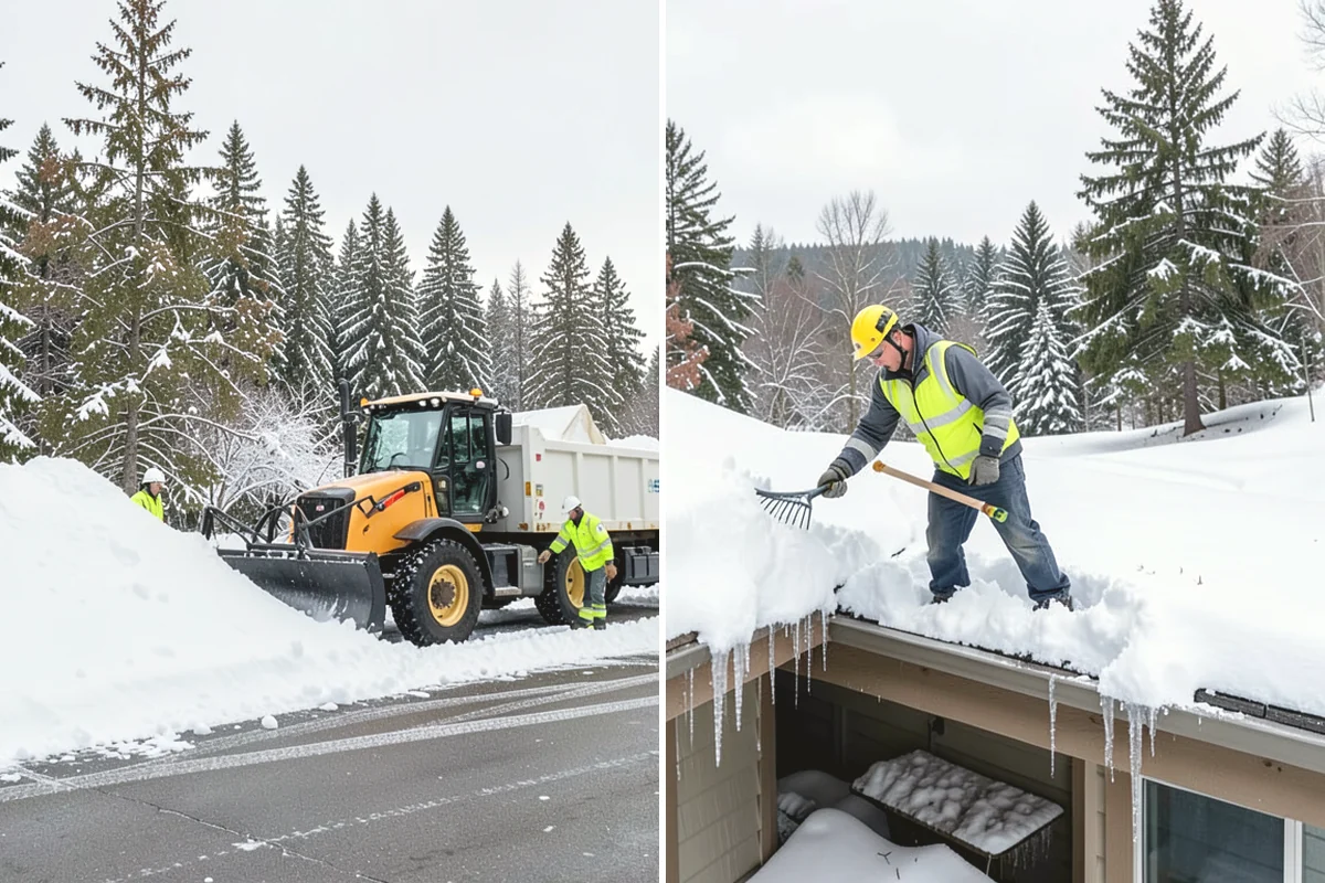 Government Building Snow Removal in La Conner, Skagit County, WA - Identify ADA routes, public entrances, and civic parking