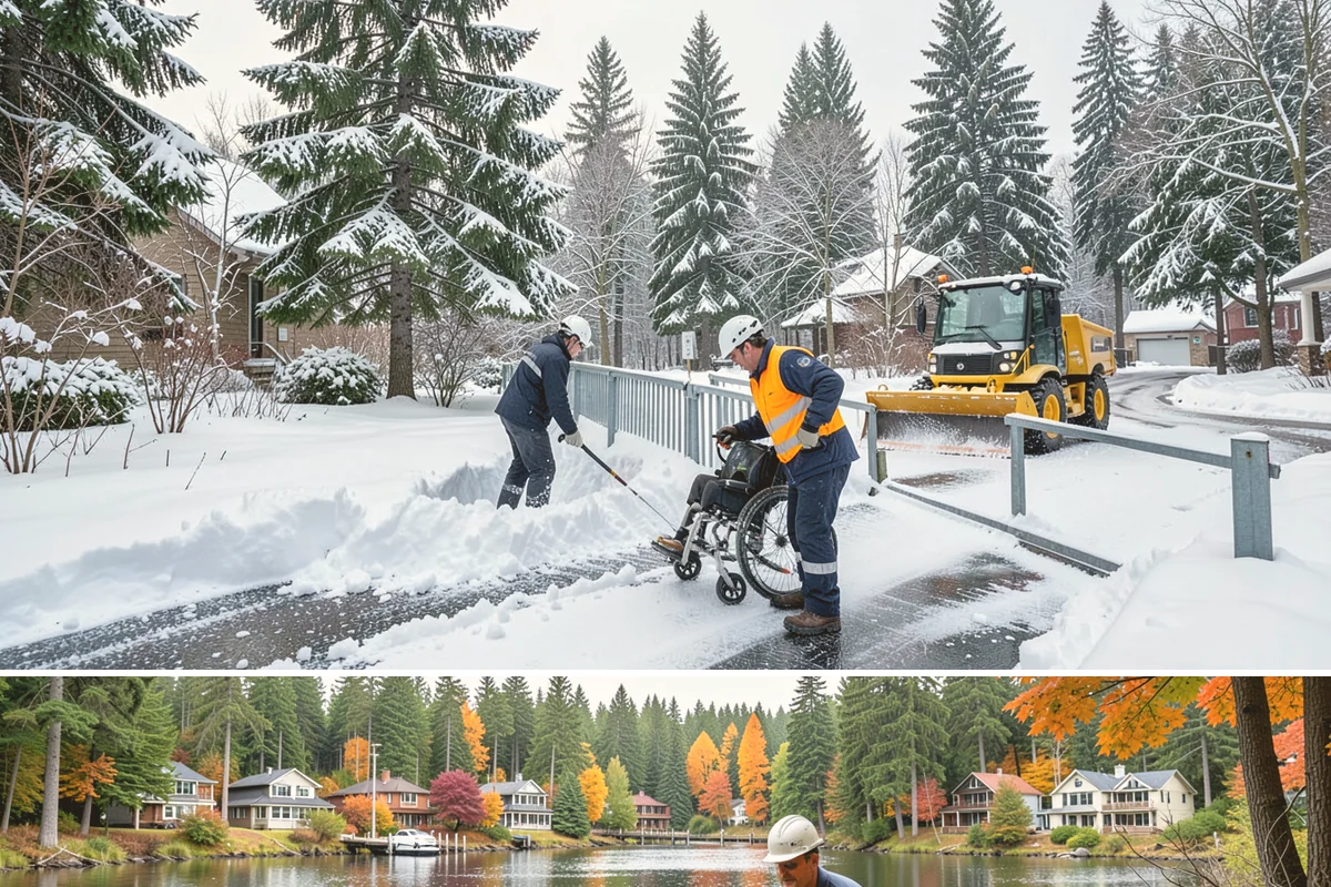 Government Building Snow Removal in La Conner, Skagit County, WA - Civic buildings need coverage November through February whenever lowland snow disrupts public access.