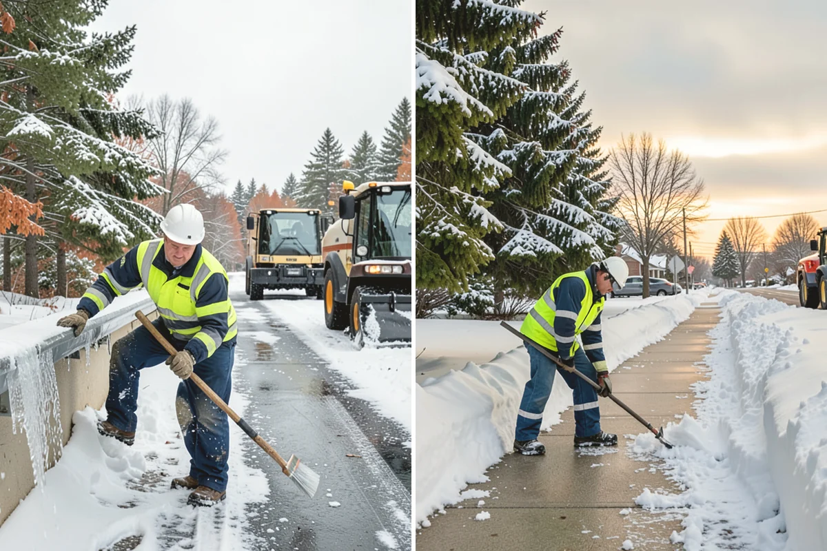 Government Building Snow Removal in Lake Stevens, Snohomish County, WA - Identify ADA routes, public entrances, and civic parking