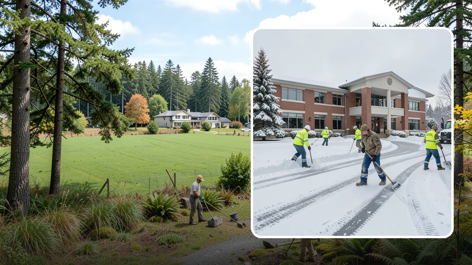 Government Building Snow Removal in Lyman, Skagit County, WA - Public buildings must stay open and accessible, so we keep civic entrances, ADA routes, and public parking clear to code.