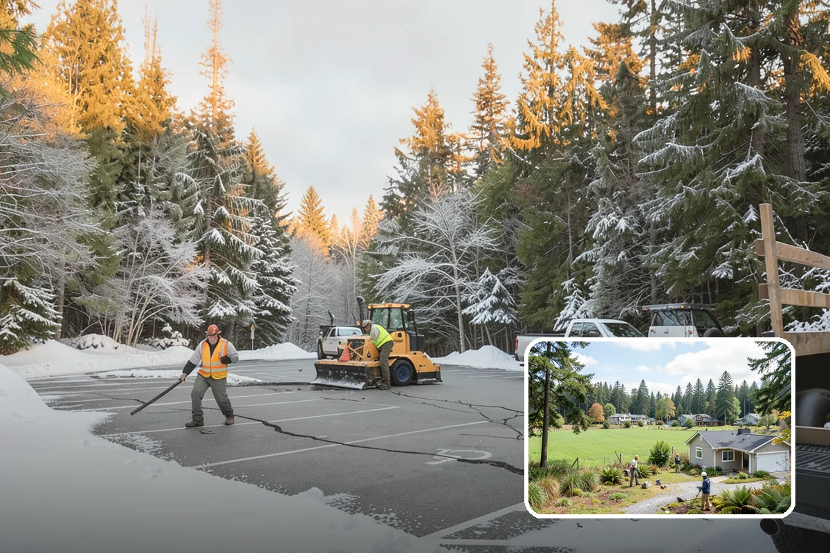 Government Building Snow Removal in Lyman, Skagit County, WA - ADA entrances and accessible routes cleared to standard