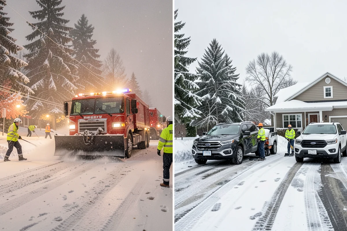 Government Building Snow Removal in Lyman, Skagit County, WA - Identify ADA routes, public entrances, and civic parking