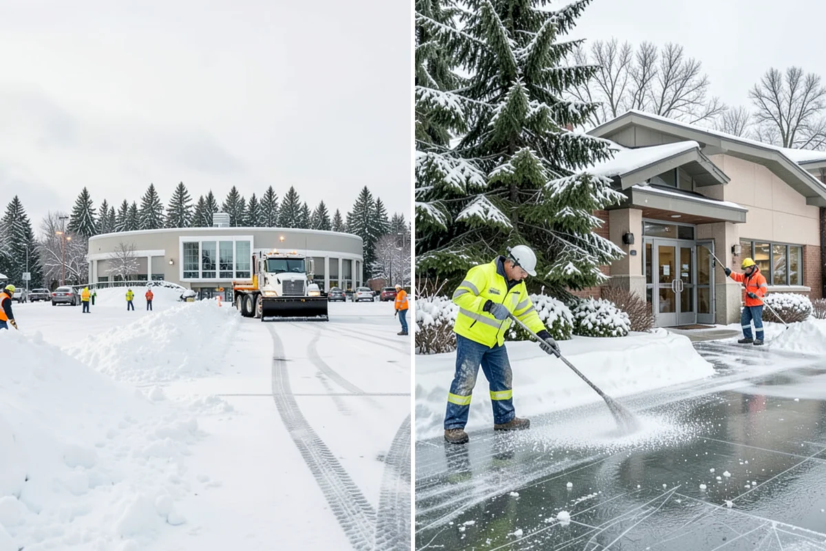 Government Building Snow Removal in Maple Valley, King County, WA - Identify ADA routes, public entrances, and civic parking