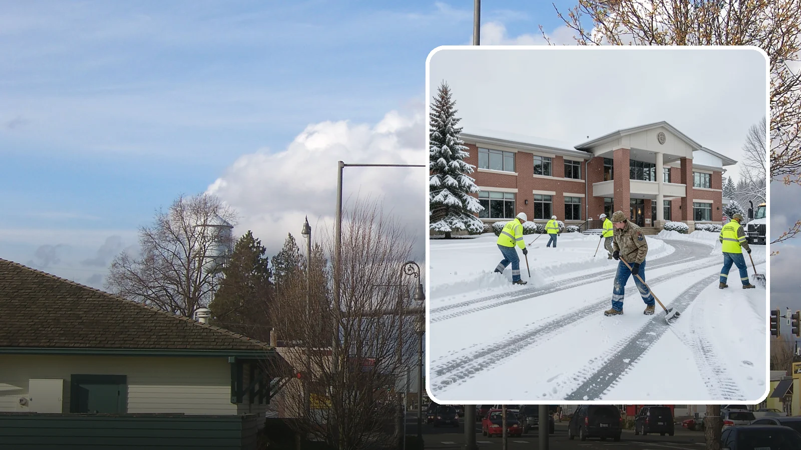Government Building Snow Removal in Marysville, Snohomish County, WA - Public buildings must stay open and accessible, so we keep civic entrances, ADA routes, and public parking clear to code.
