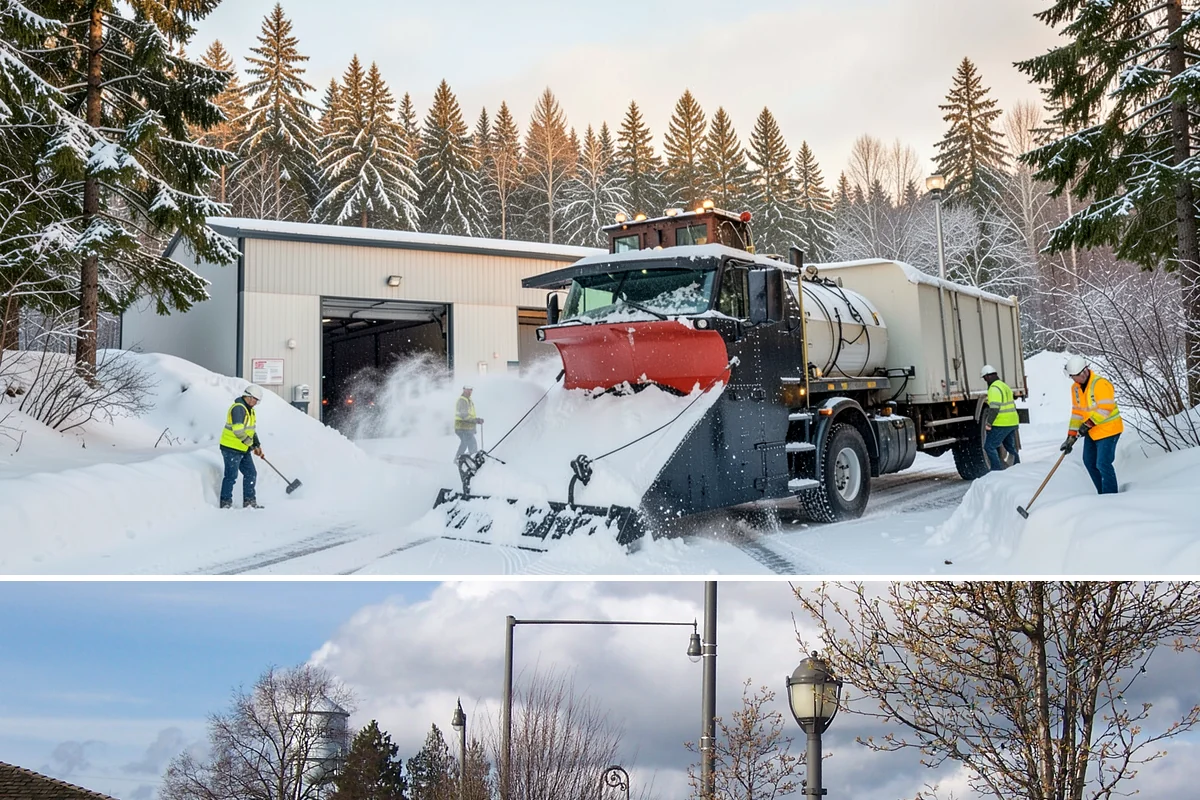 Government Building Snow Removal in Marysville, Snohomish County, WA - Civic buildings need coverage November through February whenever lowland snow disrupts public access.