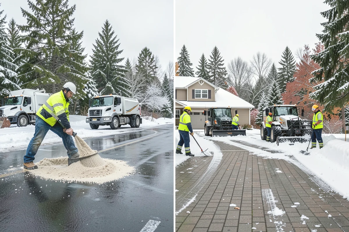Government Building Snow Removal in Mercer Island, King County, WA - Identify ADA routes, public entrances, and civic parking