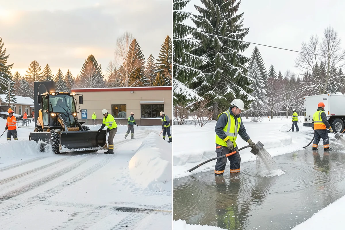 Government Building Snow Removal in Mill Creek, Snohomish County, WA - Identify ADA routes, public entrances, and civic parking