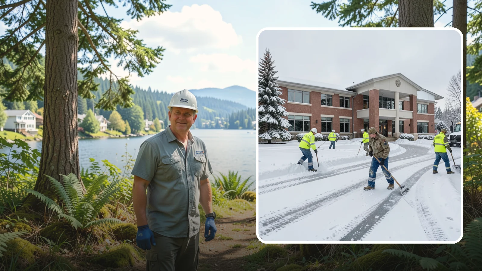 Government Building Snow Removal in Milton, King County, WA - Public buildings must stay open and accessible, so we keep civic entrances, ADA routes, and public parking clear to code.