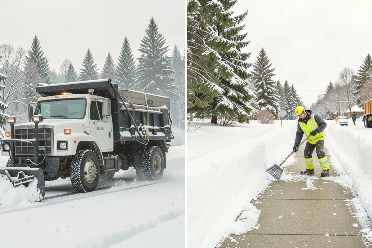 Government Building Snow Removal in Milton, King County, WA - Identify ADA routes, public entrances, and civic parking