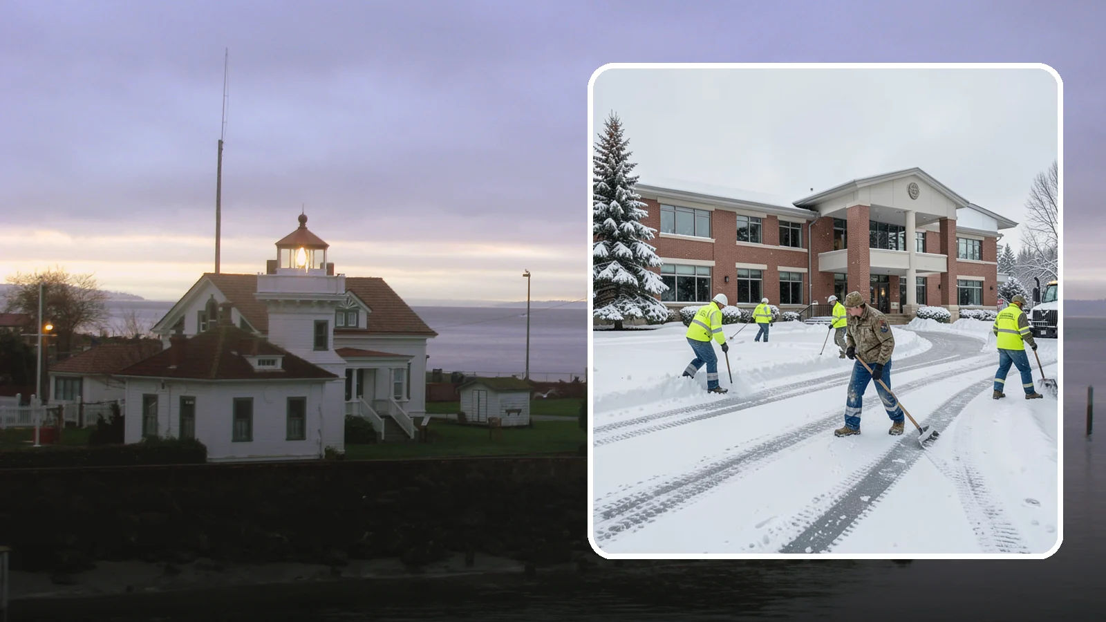 Government Building Snow Removal in Mukilteo, Snohomish County, WA - Public buildings must stay open and accessible, so we keep civic entrances, ADA routes, and public parking clear to code.