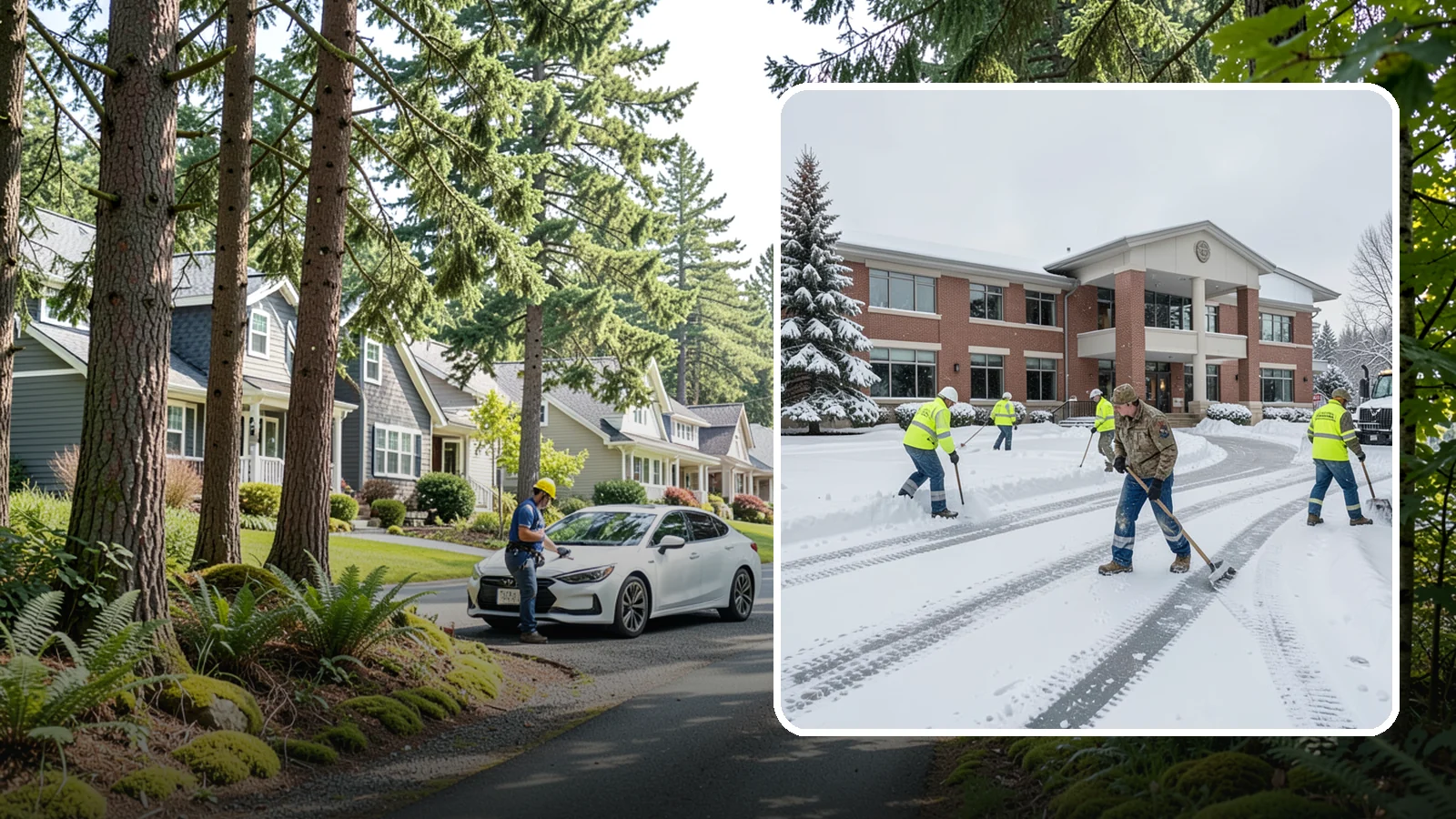 Government Building Snow Removal in Normandy Park, King County, WA - Public buildings must stay open and accessible, so we keep civic entrances, ADA routes, and public parking clear to code.