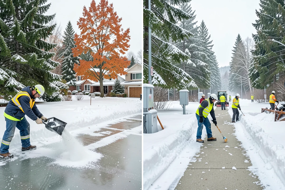 Government Building Snow Removal in Normandy Park, King County, WA - Identify ADA routes, public entrances, and civic parking