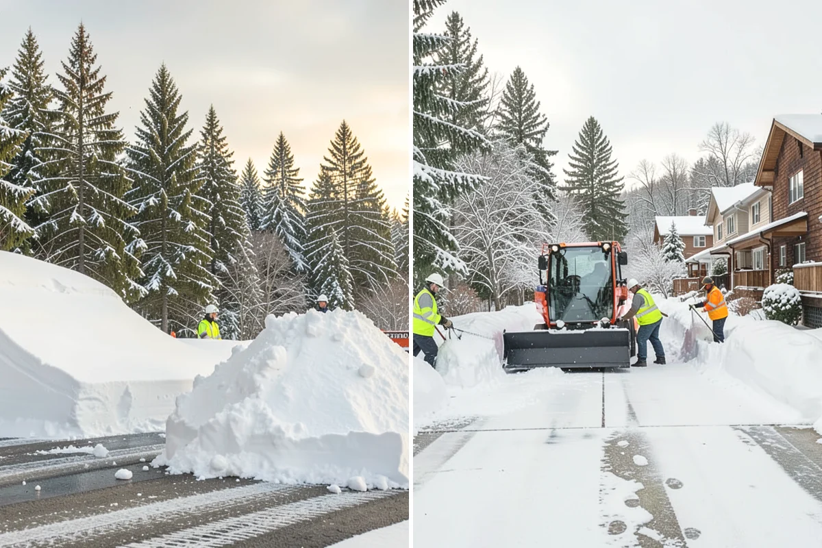 Government Building Snow Removal in North Bend, King County, WA - Identify ADA routes, public entrances, and civic parking