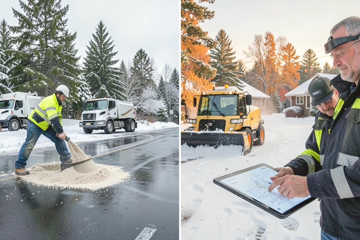 Government Building Snow Removal in Oak Harbor, Island County, WA - Identify ADA routes, public entrances, and civic parking