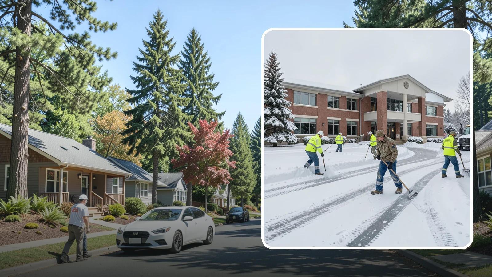 Government Building Snow Removal in Orting, Pierce County, WA - Public buildings must stay open and accessible, so we keep civic entrances, ADA routes, and public parking clear to code.