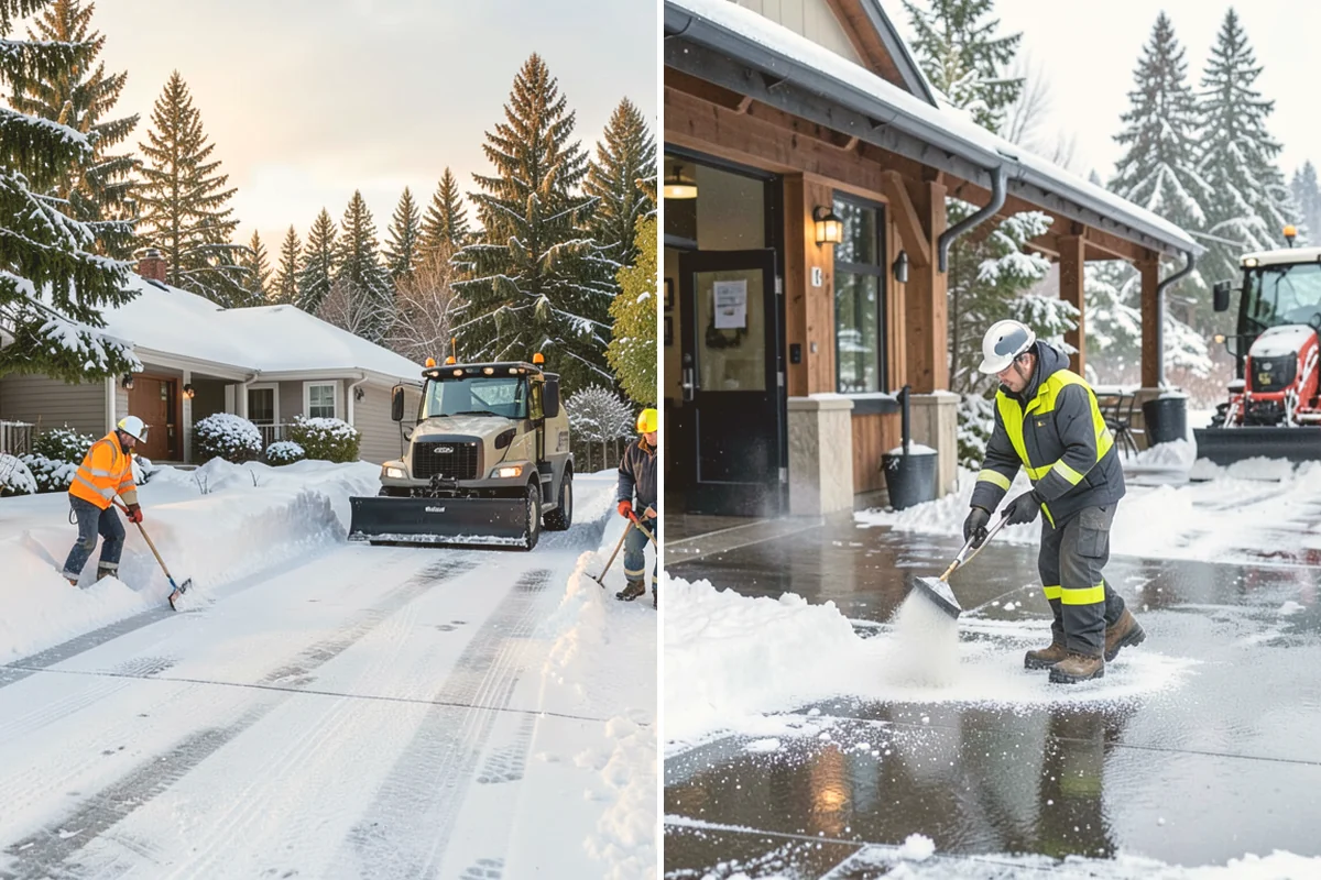 Government Building Snow Removal in Orting, Pierce County, WA - Identify ADA routes, public entrances, and civic parking