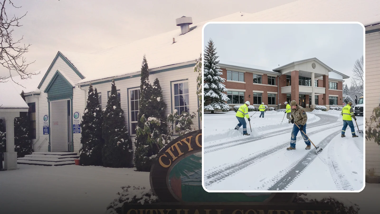 Government Building Snow Removal in Pacific, King County, WA - Public buildings must stay open and accessible, so we keep civic entrances, ADA routes, and public parking clear to code.