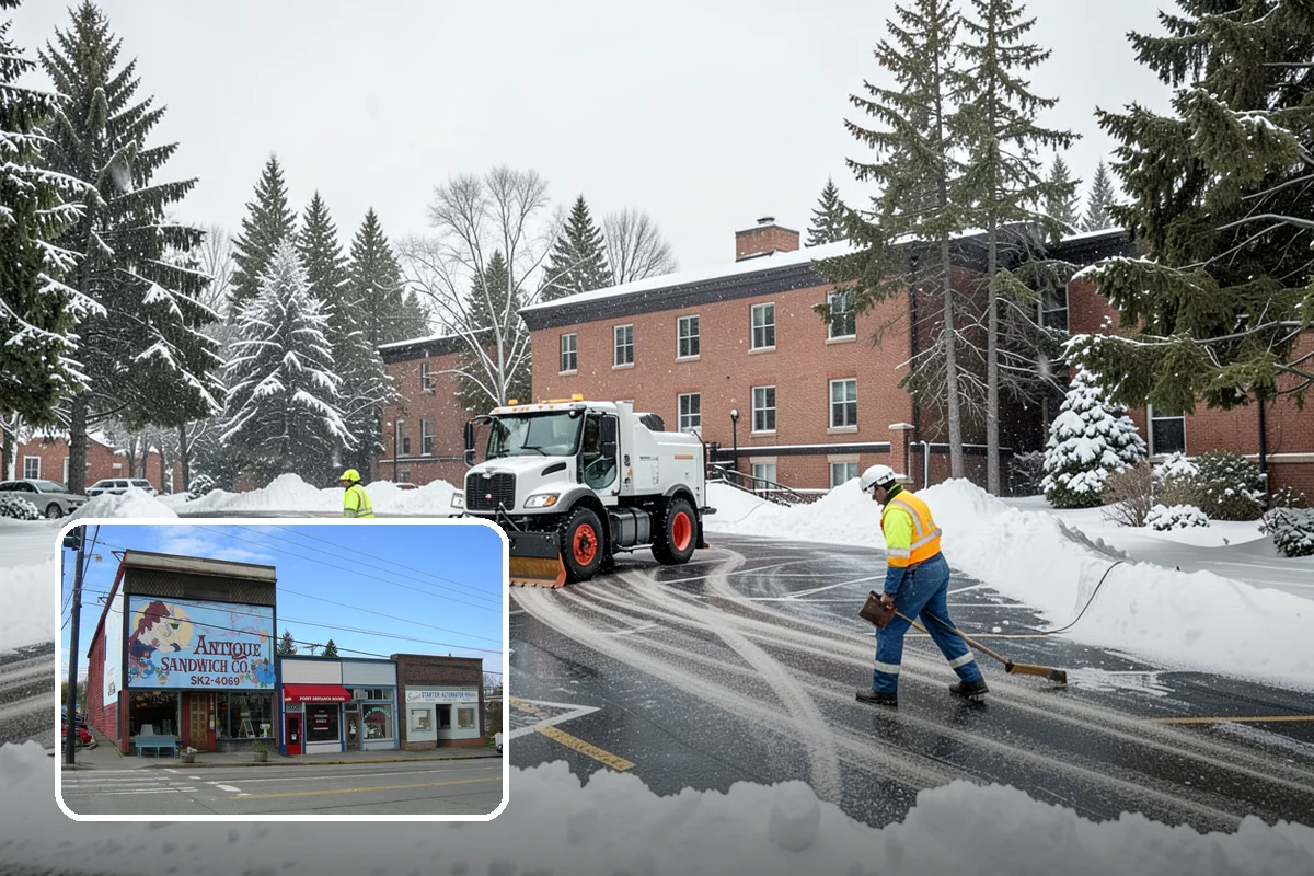 Government Building Snow Removal in Ruston, Pierce County, WA - ADA entrances and accessible routes cleared to standard