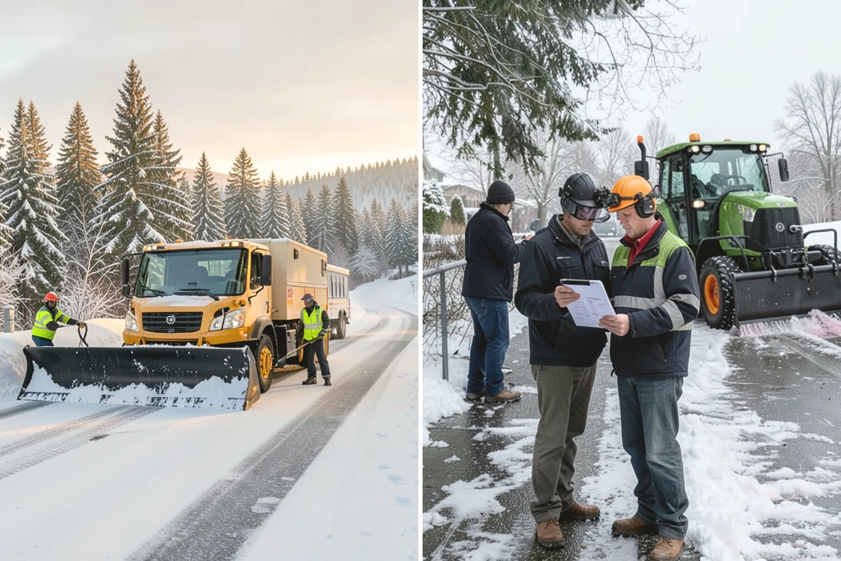 Government Building Snow Removal in Ruston, Pierce County, WA - Identify ADA routes, public entrances, and civic parking