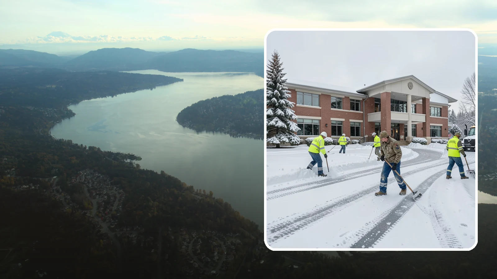 Government Building Snow Removal in Sammamish, King County, WA - Public buildings must stay open and accessible, so we keep civic entrances, ADA routes, and public parking clear to code.