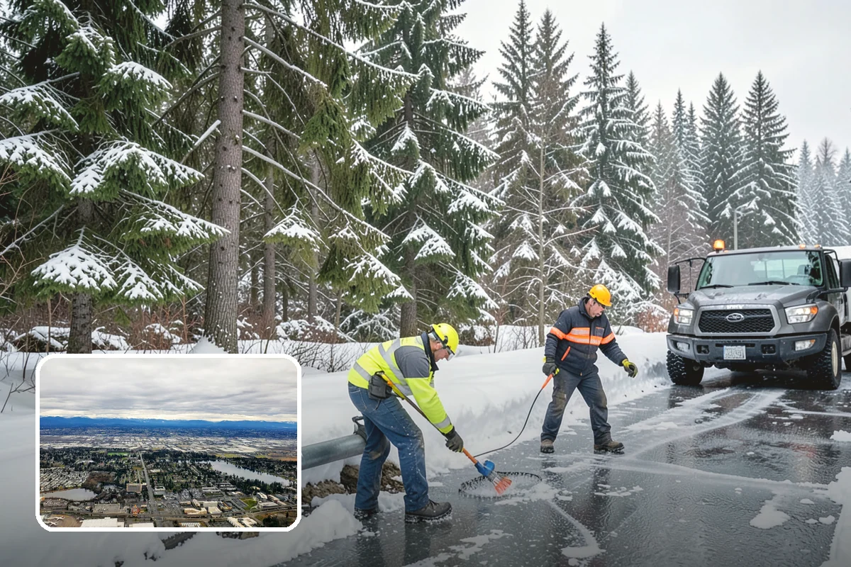 Government Building Snow Removal in SeaTac, King County, WA - ADA entrances and accessible routes cleared to standard