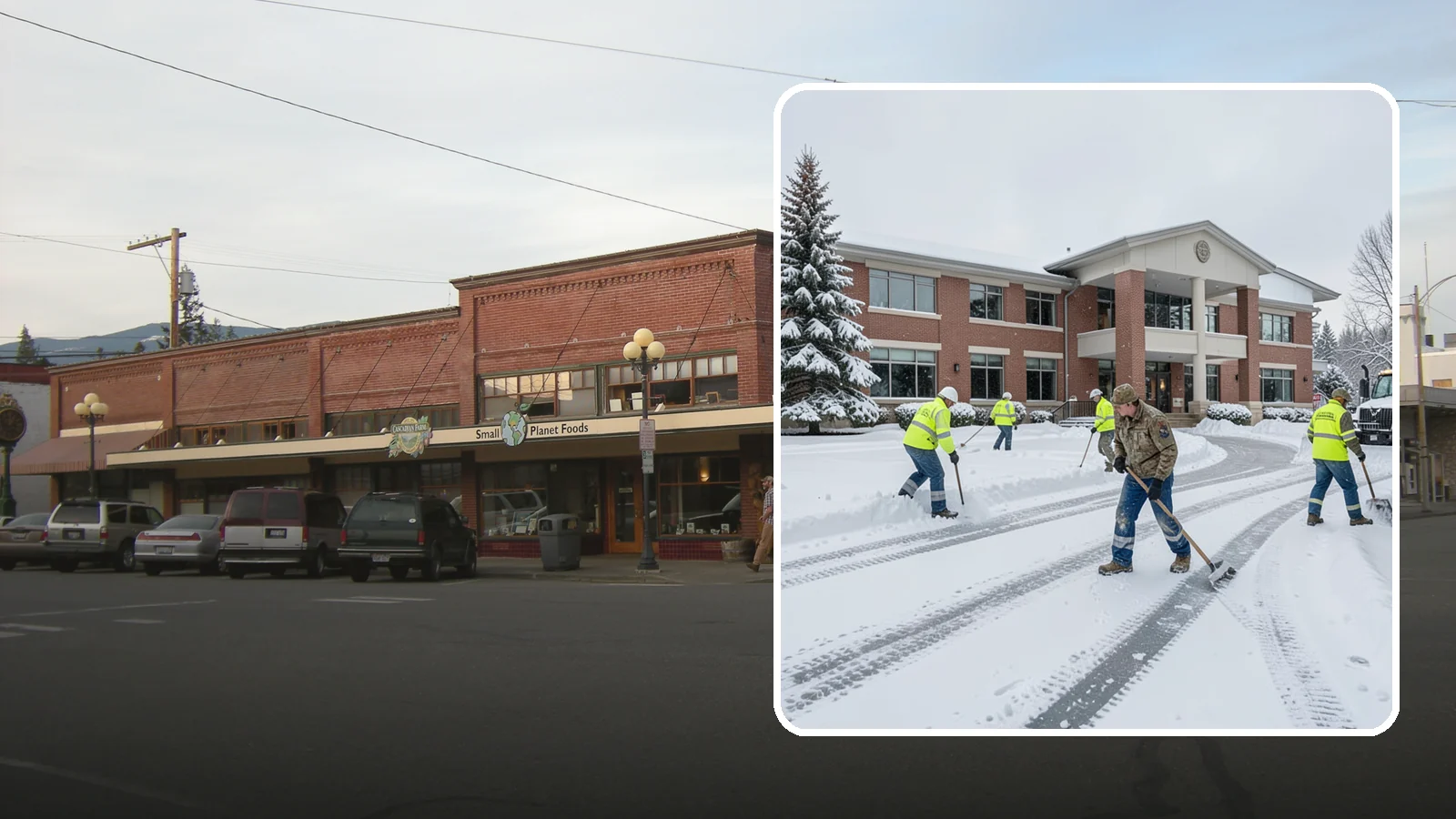 Government Building Snow Removal in Sedro-Woolley, Skagit County, WA - Public buildings must stay open and accessible, so we keep civic entrances, ADA routes, and public parking clear to code.