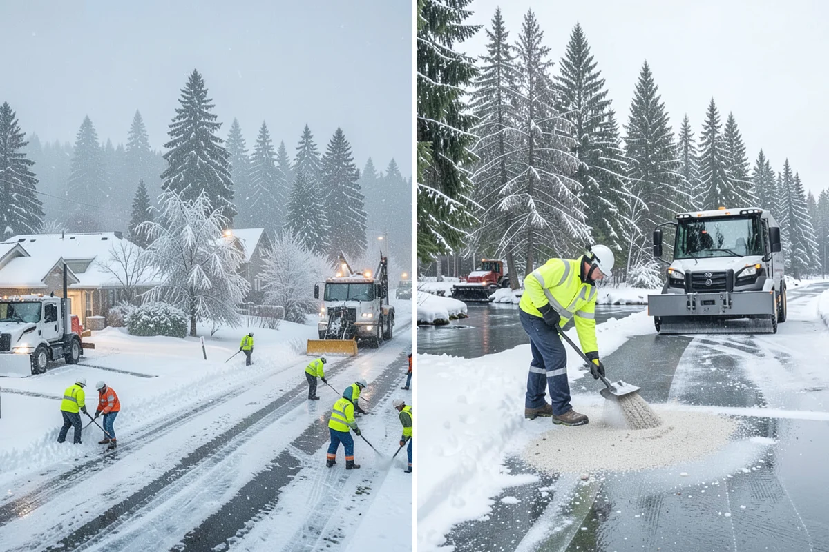 Government Building Snow Removal in Skykomish, King County, WA - Identify ADA routes, public entrances, and civic parking
