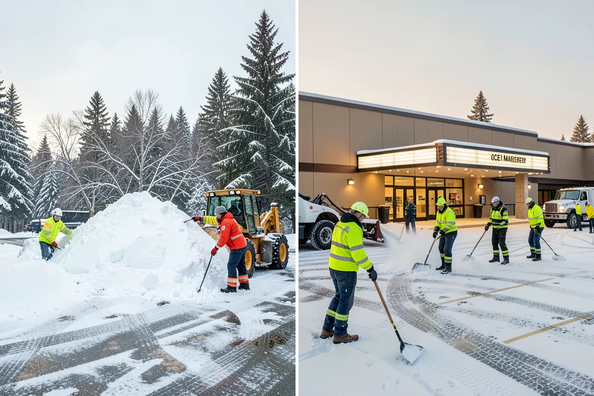 Government Building Snow Removal in Snoqualmie, King County, WA - Identify ADA routes, public entrances, and civic parking