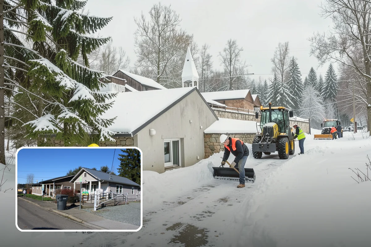 Government Building Snow Removal in South Prairie, Pierce County, WA - ADA entrances and accessible routes cleared to standard