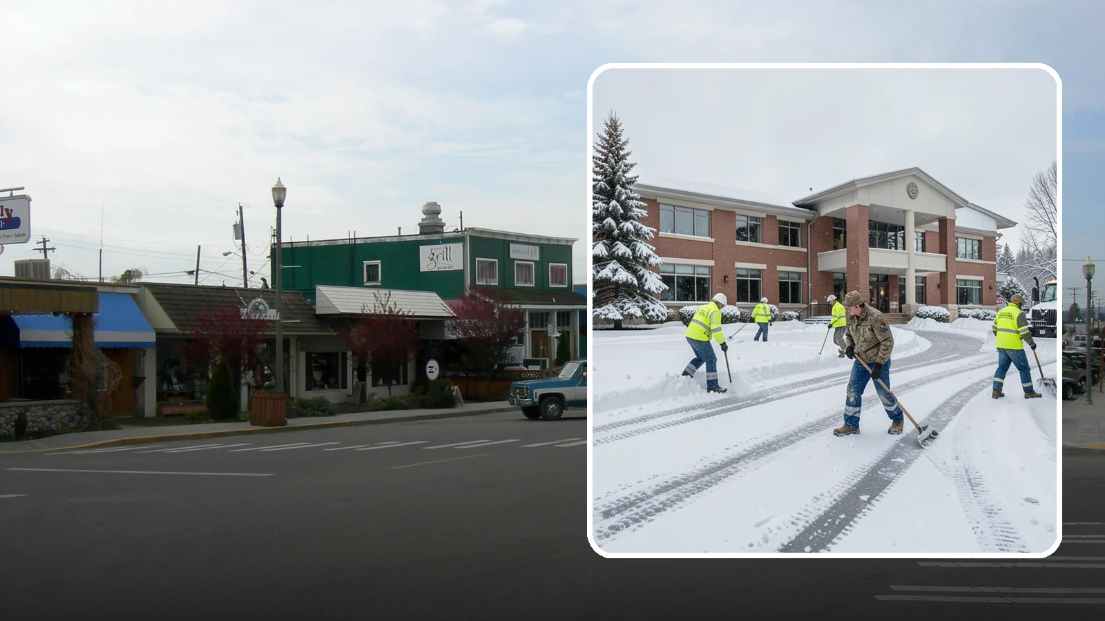 Government Building Snow Removal in Stanwood, Snohomish County, WA - Public buildings must stay open and accessible, so we keep civic entrances, ADA routes, and public parking clear to code.