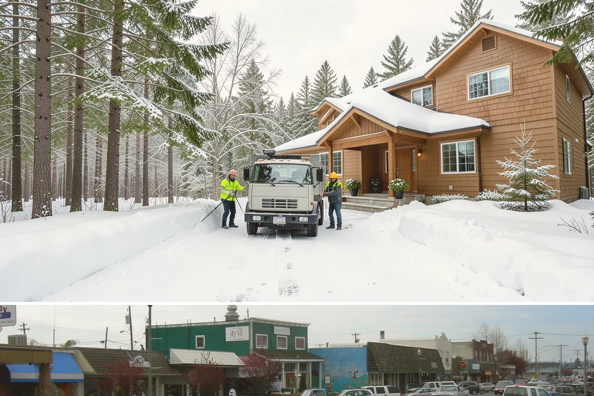 Government Building Snow Removal in Stanwood, Snohomish County, WA - Civic buildings need coverage November through February whenever lowland snow disrupts public access.